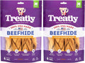 USA Beefhide Braids 7-8" Dog Chew Treats - Chicken Flavor, 6 Count/2 Pack