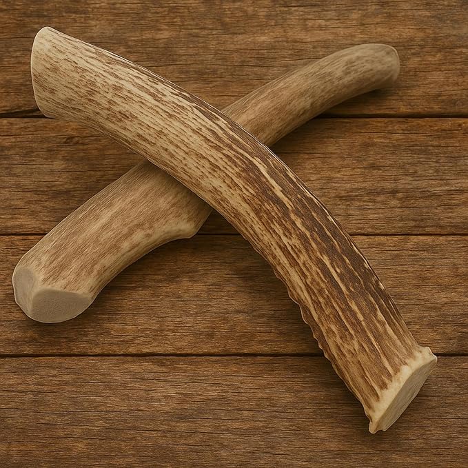WhiteTail Naturals - Deer Antlers for Large Dogs - Long Lasting Antler Dog Chews - Crafted in USA, Naturally Shed Antler Dog Bones for Aggressive Chewers (Large (Pack of 2))