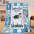 Husky Throw Blanket Husky Puppy Stuff Gifts for Dog Lover Kids Girls Boys Adults Women Men Soft Cozy Warm Plush Fluffy Fuzzy Fleece Blanket Decor 40''X50''