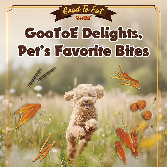 Gootoe Soft Dog Treats, Chicken Jerky - Dog Training Treats; High-Protein, Gluten-Free, Soft Jerky for Dogs, Hypoallergenic, Grain-Free, Sticks 1 lb