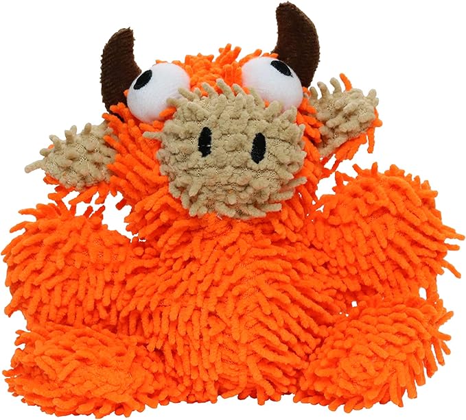 MIGHTY- Microfiber Ball - Farm – Made with Squeaker Balls and Minimal Stuffing. Strong & Tough. Interactive Play. Machine Washable & Floats (Bull, Jr 2 Pack)