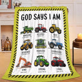 Tractor Throw Blanket Farm Tractor Stuff Gifts for Kids Girls Boys Adults Women Man Soft Cozy Warm Plush Fluffy Fuzzy Fleece Blanket Decor 40''X50''