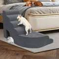 Dog Stairs for High Bed, Pet Stairs for Small Dog, 6 Tiers Steps for Dogs to Get on Beds, 30 inches L Shape Pet Step Ramps for Old Cats, Injured Dogs and Small Puppy
