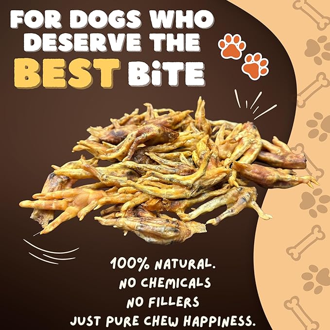 Woofley's Chicken Feet (50 Count)- Chicken Feet Dog Treats - Natural Dog Chews and Treats