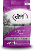 NutriSource Grain Free Dry Puppy Food for Large Breeds, Turkey, Whitefish and Menhaden Fish Meal, 26LB