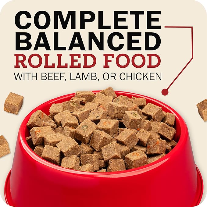 Redbarn Pet Products All-Natural Premium Rolled Dog Food, Beef Recipe - Soft Semi-Moist Wet Formula for High Protein Diet, Training Rewards, & Treat Pill Concealer - 4 lb, 1 Count