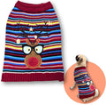 Cute Sweater for Dogs and Cats Soft Flannel Pet Outfit Warm and Cozy Animal Hoodie Small to Large Pet Clothes for Halloween Parties and Everyday Wear (X-Large, Colorful Deer)