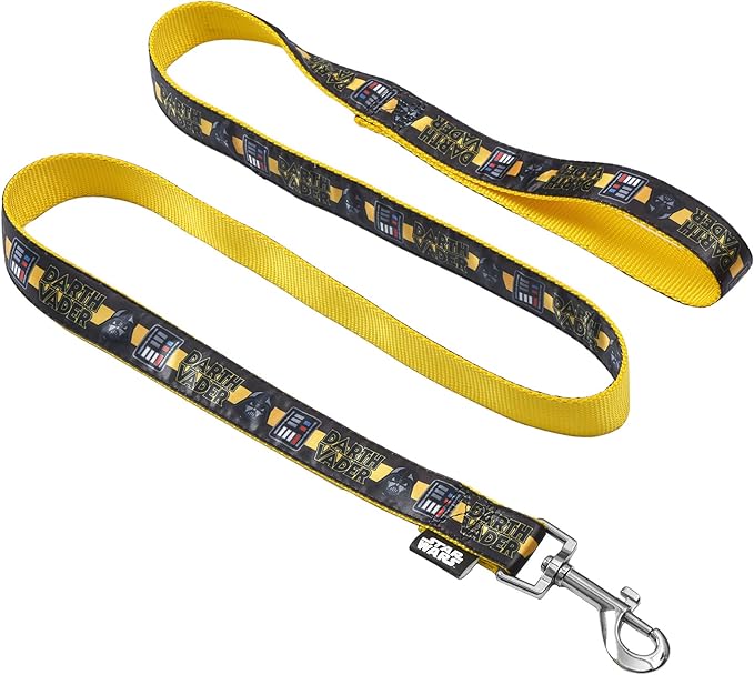 Star Wars Darth Vader Dog Leash - Cute Dog Lead Easily Attaches to Any Collar or Harness - Officially Licensed Pet Walking Leash, 6 Foot (72 Inch)