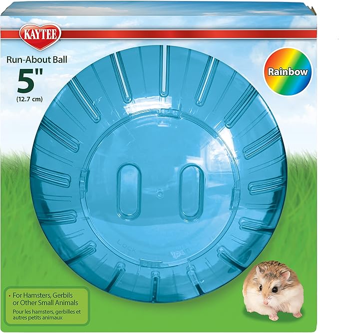 Kaytee 5" Assorted Color Run-About Exercise Ball For Pet Dwarf Hamsters & Mice