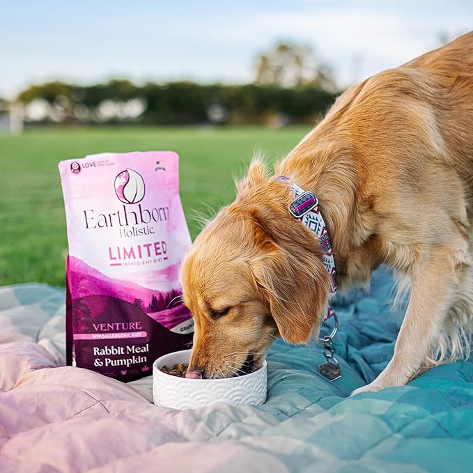 Earthborn Holistic Venture Rabbit Meal & Pumpkin Limited Ingredient Diet Grain Free Dry Dog Food, 4 lbs.
