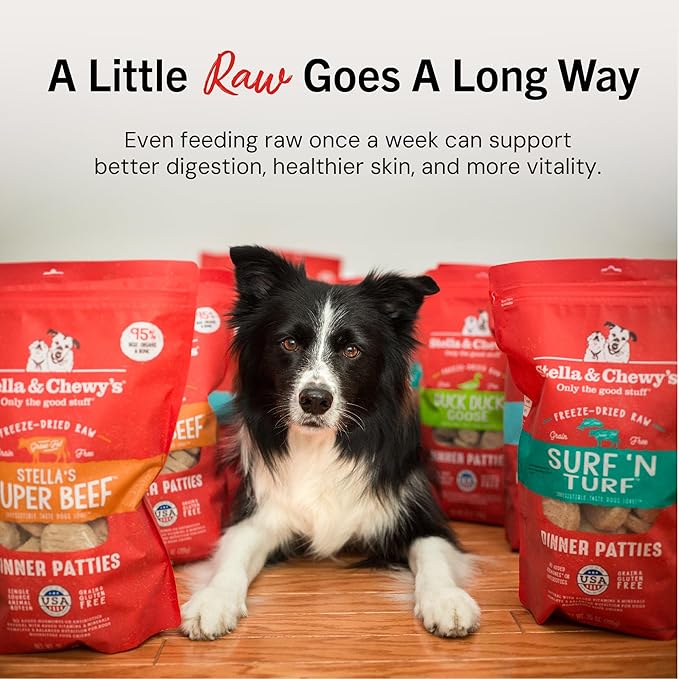 Stella & Chewy's Freeze-Dried Raw Dinner Patties - Absolutely Rabbit Recipe - High Protein Grain-Free Puppy & Dog Food - Perfect For Picky Eaters - 25 oz