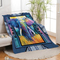 Elephant Throw Blanket Elephant Stuff Gifts for Kids Girls Boys Adults Women Men Soft Cozy Warm Plush Fluffy Fuzzy Fleece Blanket Decor 60''X80''