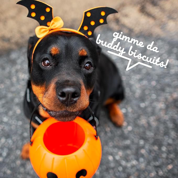Buddy Biscuits Crunchy Wheat Free Halloween Dog Treats with Pumpkin, 14 oz. Box