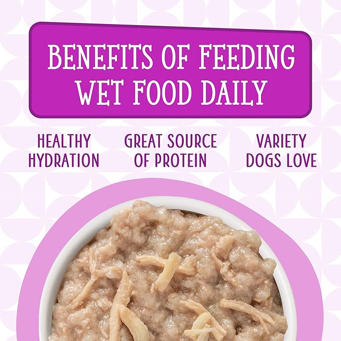 Weruva Dogs in The Kitchen, Love Me Tender with Chicken Breast Au Jus Dog Food, 2.8oz Pouch (Pack of 12), Purple