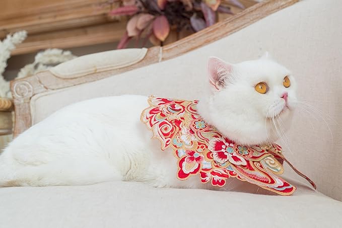 Leo Kitty Chinese-Style Classic Lion Pet Costume for Cats & Small Dogs — Festive New Year & Christmas Outfit, Cute & Joyful, Top Choice for a Unique Look