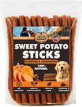 USA Sweet Potato Dog Treats - Grain Free, Cinnamon Pumpkin Crunchy Sticks are Great Tasting, Promote Positive Dog Gut Health with Natural Anti-Diarrhea Properties, no Preservatives Added
