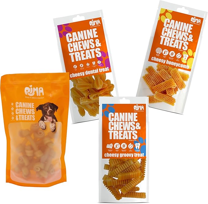 PIMA All Treats Sampler, All Our Cheesy Treats, Featuring Salmon Oil, Himalayan Cheese and Manuka Honey (20oz Cheesy Treats Sampler)