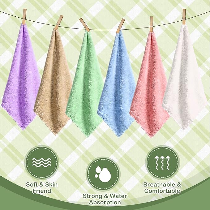 Newwiee 24 Pcs Guinea Pig Fleece Bedding Blankets Bulk Washable Small Animal Fleece Cage Liners Pet Wash Cloth Sleeping Mat Cover for Hamster Chinchilla Rabbit Hedgehog(12 x 12 Inch,Multicolor)