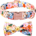 Unique style paws Cartoon Dog Collar with Bow Spring Summer Puppy Collar with Colorful Flower for Small Medium Large Boys Girls Dogs