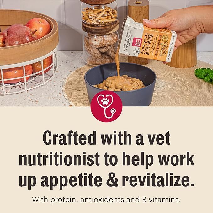 The Honest Kitchen Human Grade Functional Pour Overs: Revive & Restore - Chicken & Pumpkin Stew Dog Food Topper, 5.5 oz x12
