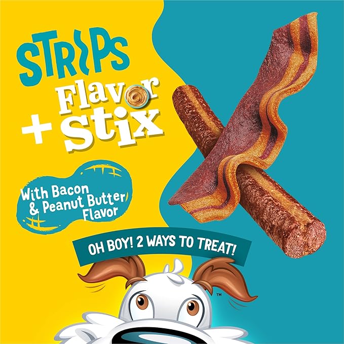 Purina Beggin’ Flavor Stix and Strips with Bacon and Peanut Butter Flavor Treats for Dogs - 40 oz. Pouch