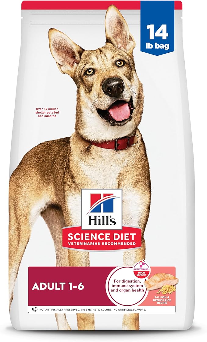 Hill's Science Diet Adult 1-6 Dry Dog Food, Salmon & Brown Rice, 14 lb. Bag