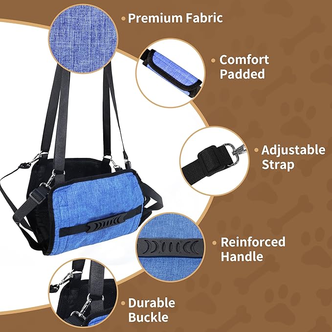 Dog Lift Harness for Large Dogs, Dog Sling Carrier with Lifting Handle for Mobility Assistance, Senior Dogs with Arthritis, Hip Dysplasia & Post-Surgery Recovery, L