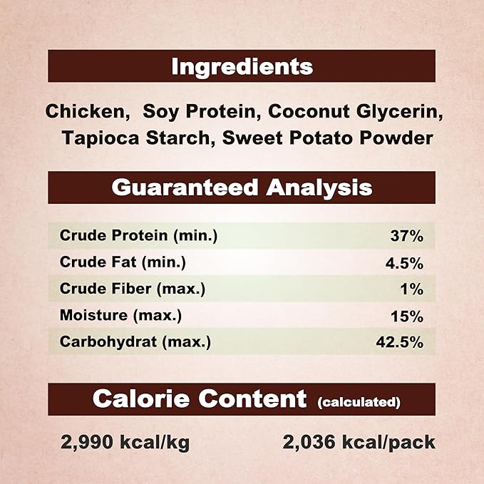 A Freschi srl Chicken Dog Treats, All Natural, Healthy & Easily Digestible, Grain-Free Puppy Chews, Low-Fat, Human Grade Training & Rewards Dog Snacks, Chicken Sticks with Sweet Potato, 24 oz Pack