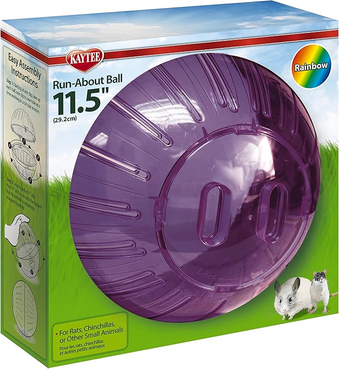 Kaytee 11.5" Assorted Color Run-About Exercise Ball For Pet Rats & Chinchillas