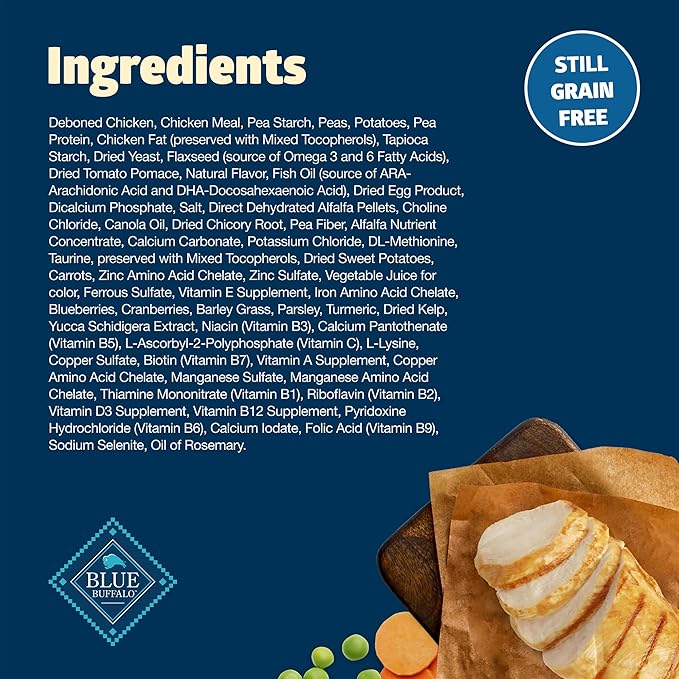 Blue Buffalo Freedom Grain-Free Puppy Dry Dog Food with DHA, Complete & Balanced Nutrition for Puppies, Made in the USA with Natural Ingredients, Chicken & Potatoes, 4-lb Bag