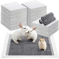 WRINGKIT 100 Pieces Rabbit Pee Pads, Disposable Small Guinea Pig Cage Liner with Super Absorbent, Leak-proof Puppy Potty Training Pad for Quick Dry Reduce Odor, Bunny Pee Mat for Kittens, Small Animal