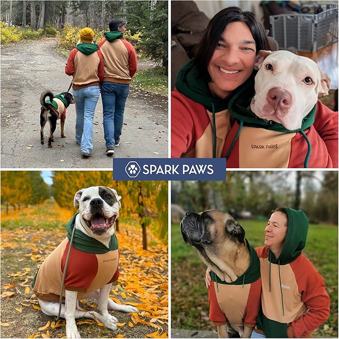 Spark Paws Dog Hoodie – Premium Dog Sweater for Small, Medium, and Large Dogs | Warm Outfits for French Bulldogs, Pitbull, Puppy, Winter Jacket Alternative - Ranger - S