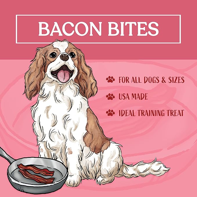 Bacon Bits Cookies|Lactose Free - Soy Free - Gluten Free - Wheat Free | USA Made | for All Breeds | 14 oz of All Natural, Baked, Crunchy Goodness
