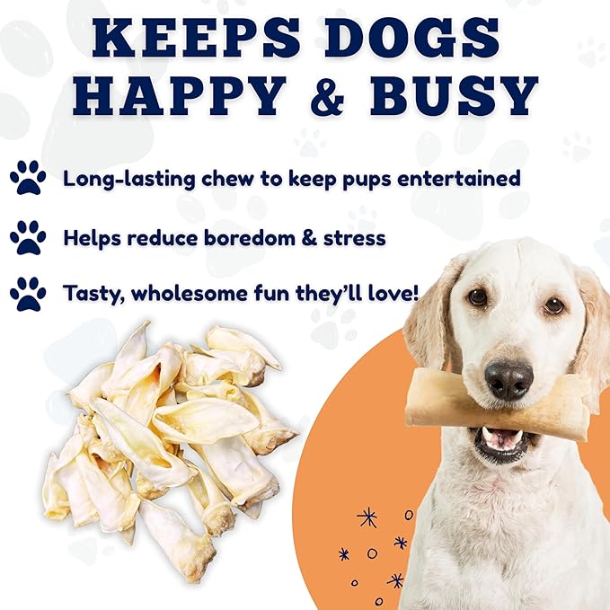 Amazing Dog Treats - Lamb Ears (50 Pcs/Pack)- Natural Dog Chews -Rawhide Alternative - No Hide Dog Bones