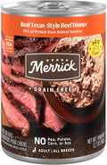 Merrick Grain Free Premium And Natural Canned Dog Food, Soft And Healthy Wet Recipe, Real Texas Beef Dinner - (Pack of 12) 12.7 oz. Cans