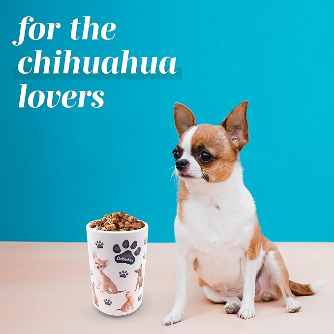 Greenline Goods Premium Dog Treat Ceramic Canister Set – Chihuahua Airtight Canister for Fresh Treats, Ceramic Jar & Containers with Lids, Farmhouse Canisters, Ideal Kitchen Canisters for Countertop