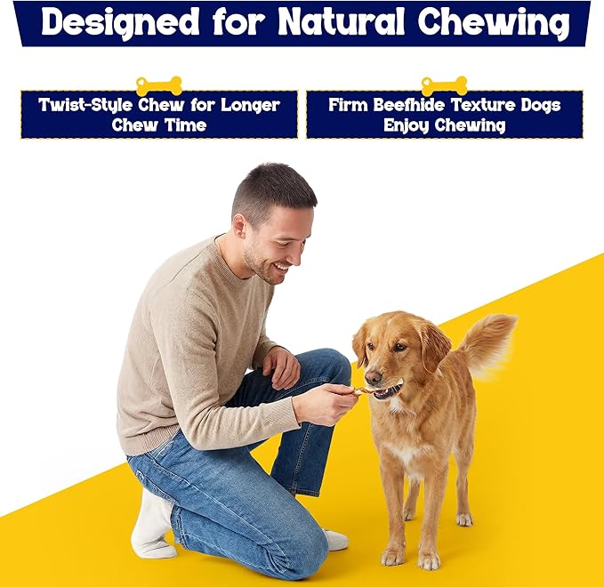 Beefeaters Beefhide 5in Twist with Real Chicken – Protein-Rich Dog Treats for Clean Teeth, Ideal for Training & All Dog Sizes