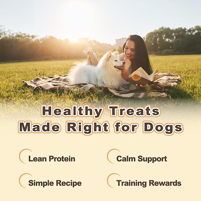 VITADAY Soft Dog Treats, Calming Chews for Dogs, Training Dog Treats for Medium Dogs, Turkey Recipe with GABA, Stick, 8 oz