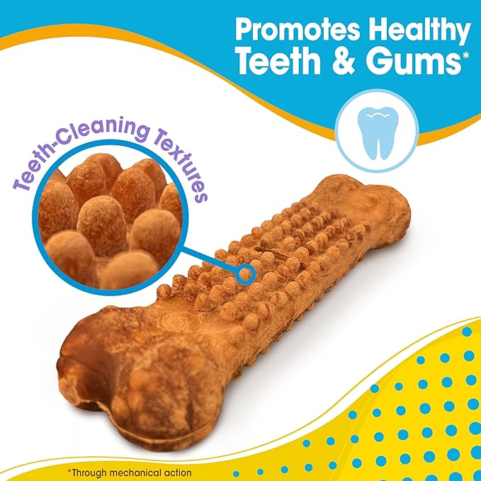 Nylabone Nubz Natural Dog Chew Treats for Puppies, Long Lasting Dog Bones Made in USA, Puppy Training Treats, Turkey & Sweet Potato Flavor, for Puppies Up to 25 lbs. (8 Count)