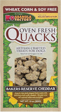 K9 Granola Factory Bakers Reserve Cheddar Quacks Dog Treats, 10 Ounces, Wheat Corn and Soy-Free