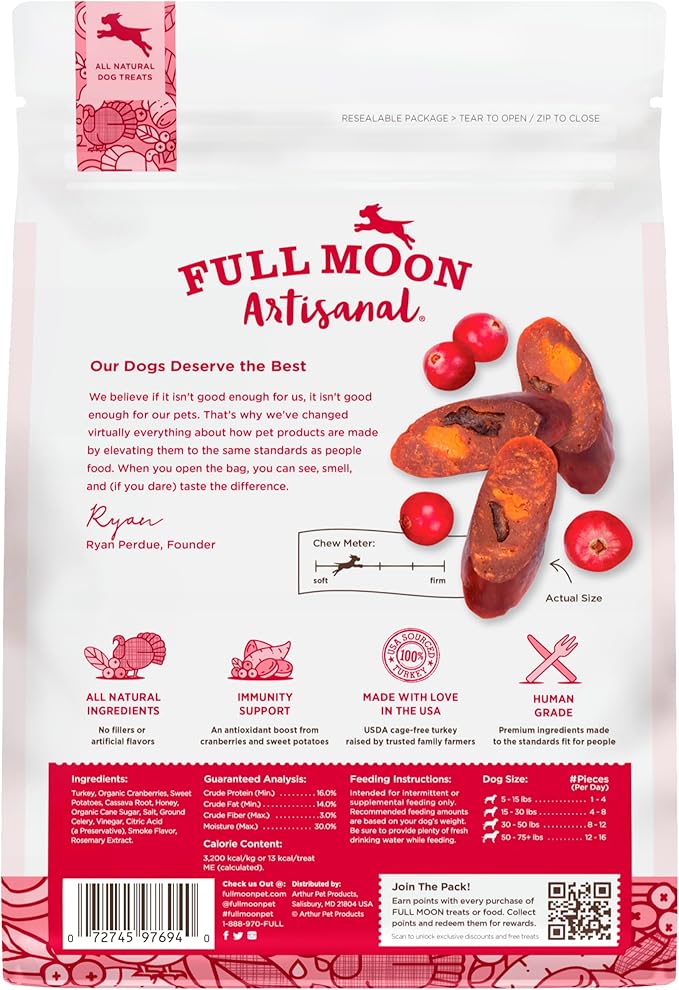 Full Moon Turkey Cranberry Sausage 12.0 oz (Pack of 2)