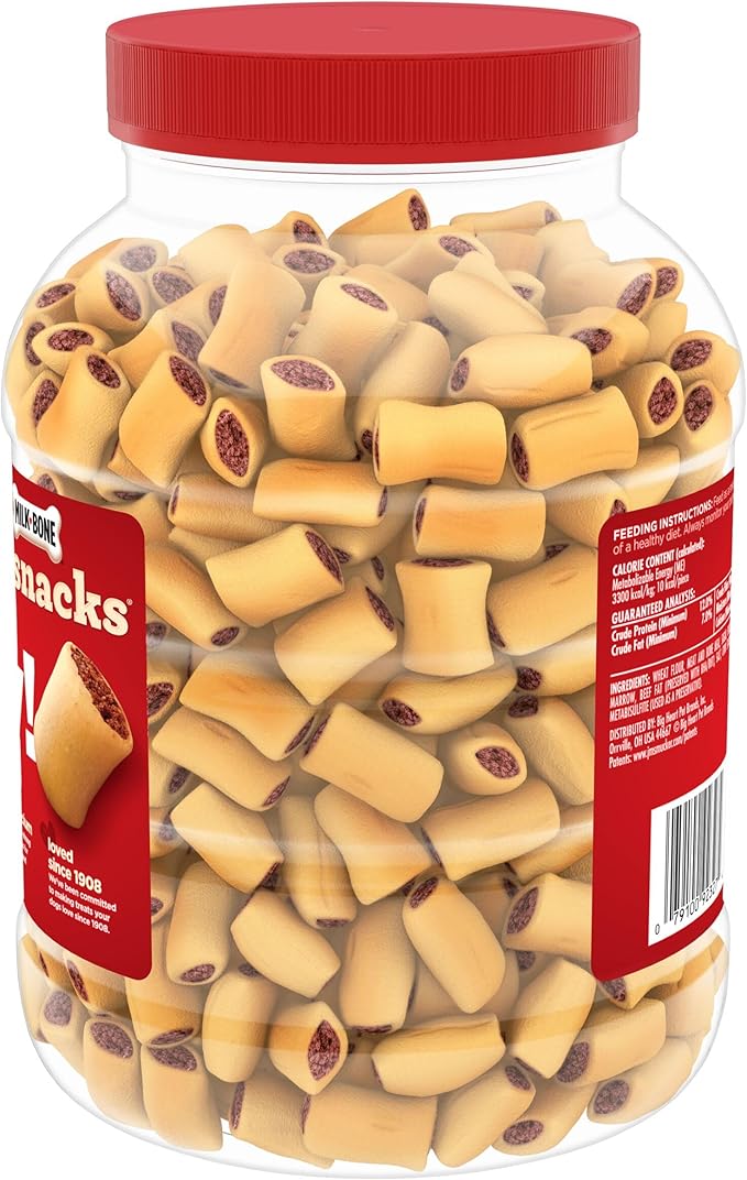 Milk-Bone Dog Treats Bundle: MaroSnacks Beef 40 Ounce + Original Large Biscuits 10 Pound