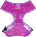 Parisian Pet Girl Dog Harness - Breathable Mesh Purple Pink No Pull Puppy Harness with Leash Ring - Adjustable Harnesses for Dogs - Soft Step-in Pet Vest - Lightweight Dog Vests for Large Dogs