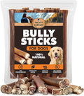 BRUTUS & BARNABY 6 Inch Bully Sticks for Dogs (10 Count) - Natural Grass-Fed Beef Chew Sticks, Odor Free, Single Ingredient, Fully Digestible, Rawhide Free - for Small, Medium & Large Dogs