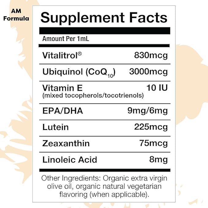 RestoraPet Organic Pet Antioxidant and Multi-Vitamin Supplement Dogs and Cats | Bacon Flavored Combo AM/PM Pack | Promotes Healthy Joints | Turmeric Curcumin CoQ10 | 2oz Liquid Drop Bottles
