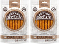 Better Belly Highly Digestible Rawhide Twist Sticks Chews, Treat Your Dog to a Chew with NO Artificial Colors or Flavors 25 Count (Pack of 2)