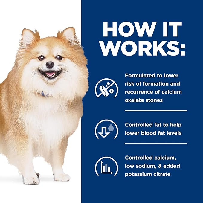 Hill's Prescription Diet c/d Multicare Low Fat Urinary Care Dry Dog Food, Chicken, 17.6 lb. Bag
