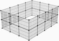 LURIVA Small Animal Playpen, Guinea Pig Cages, Pet Playpen, Rabbit Cage,Small Animal Cage, Puppy Kitten Dog Playpen, Indoor Outdoor Portable Metal Wire Yard Fence,15 X 12 Inch, 28 Panels, Black