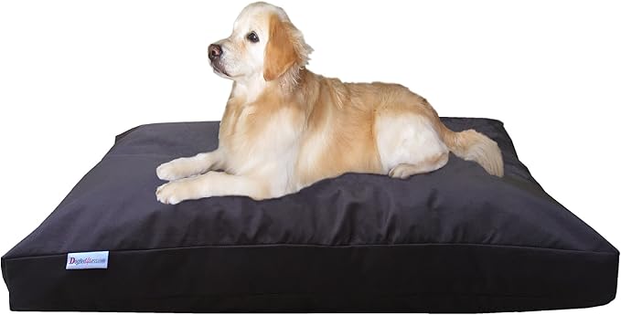 Dogbed4less XXL Orthopedic Extreme Comfort Memory Foam Dog Beds for Large Dog, Internal Waterproof Lining and External Machine Washable Durable Cover, 55"X37" Pillow, Seal Brown