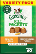 Greenies Pill Pockets for Dogs Large Size, Dog Treat Pouch for Capsule Medication, Variety Pack, 7.9 oz. Pouch